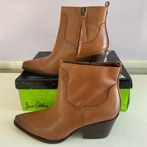 Sam Edelman Whiskey Brown Western Booties